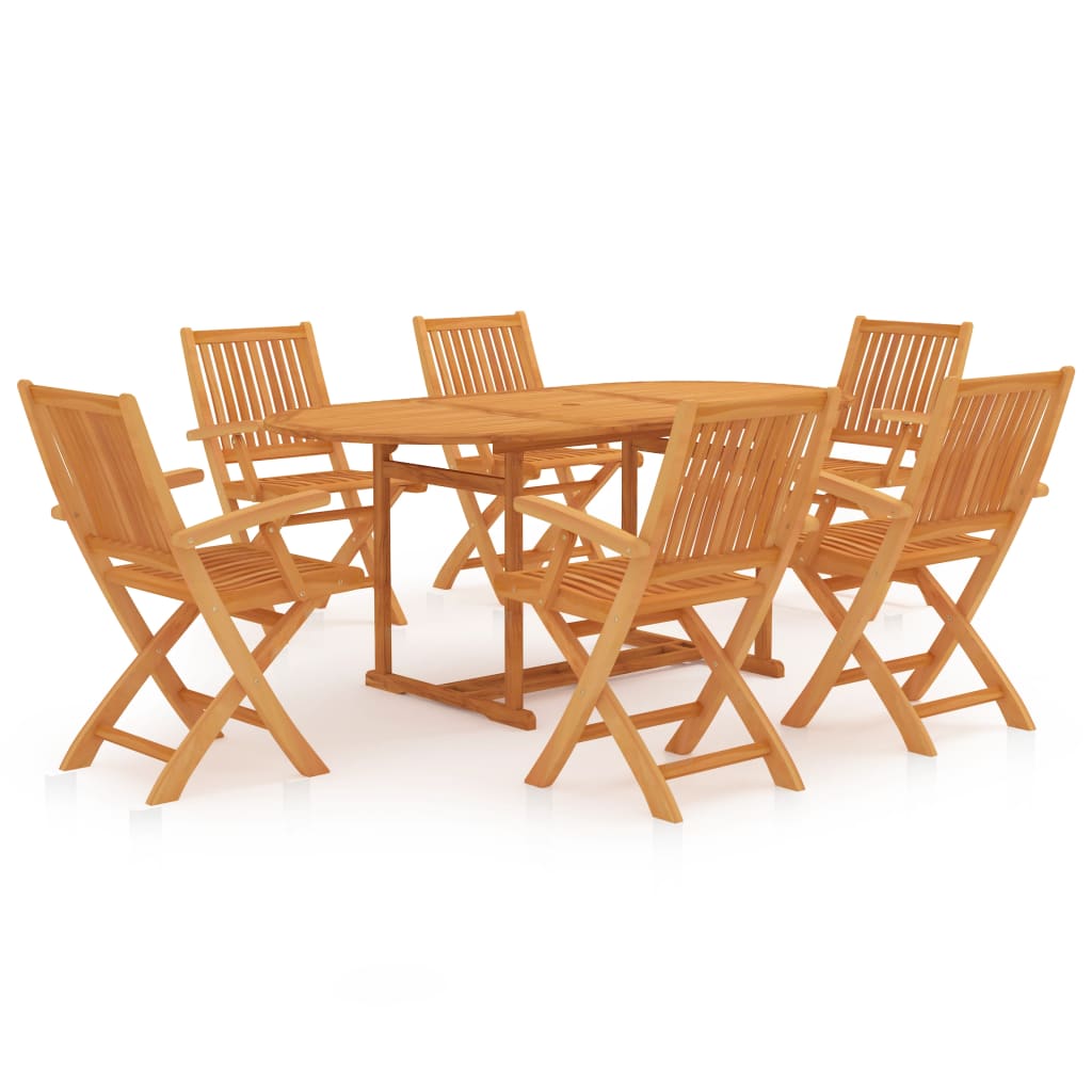 7-delige Tuinset massief teakhout is nu te koop bij PeponiXL, paradijselijk wonen!