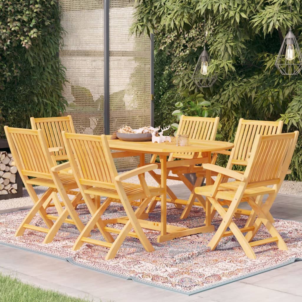 7-delige Tuinset massief teakhout is nu te koop bij PeponiXL, paradijselijk wonen!