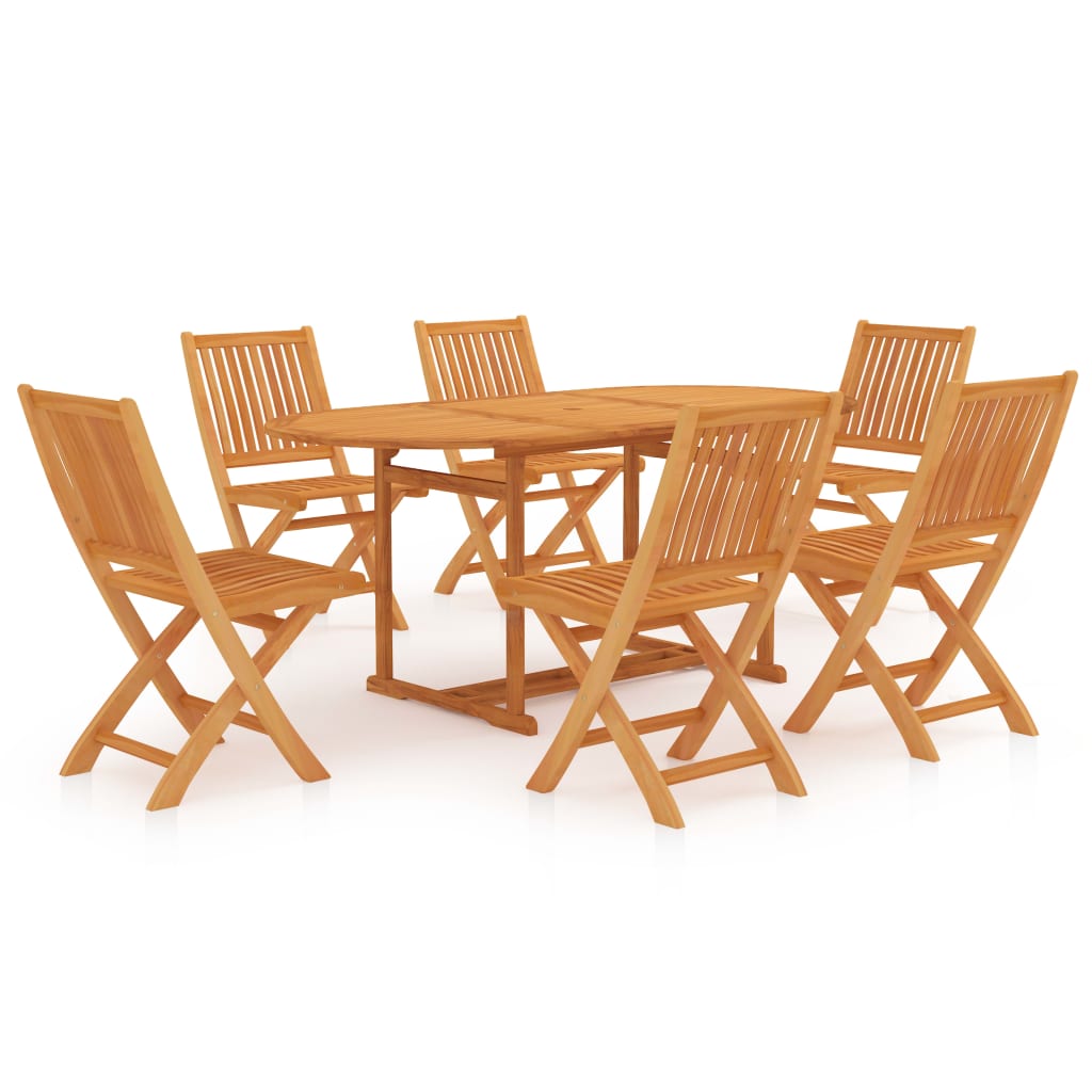 7-delige Tuinset massief teakhout is nu te koop bij PeponiXL, paradijselijk wonen!