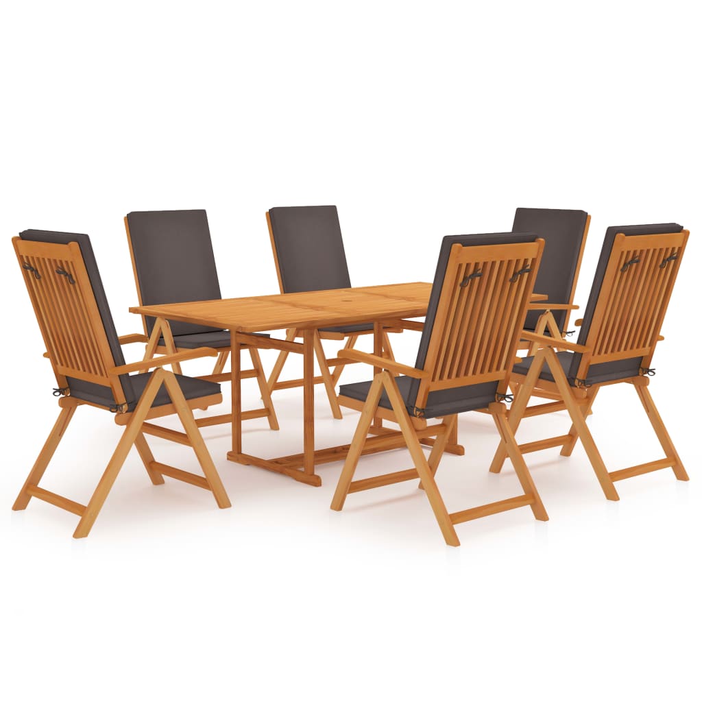 7-delige Tuinset met kussens massief teakhout grijs is nu te koop bij PeponiXL, paradijselijk wonen!