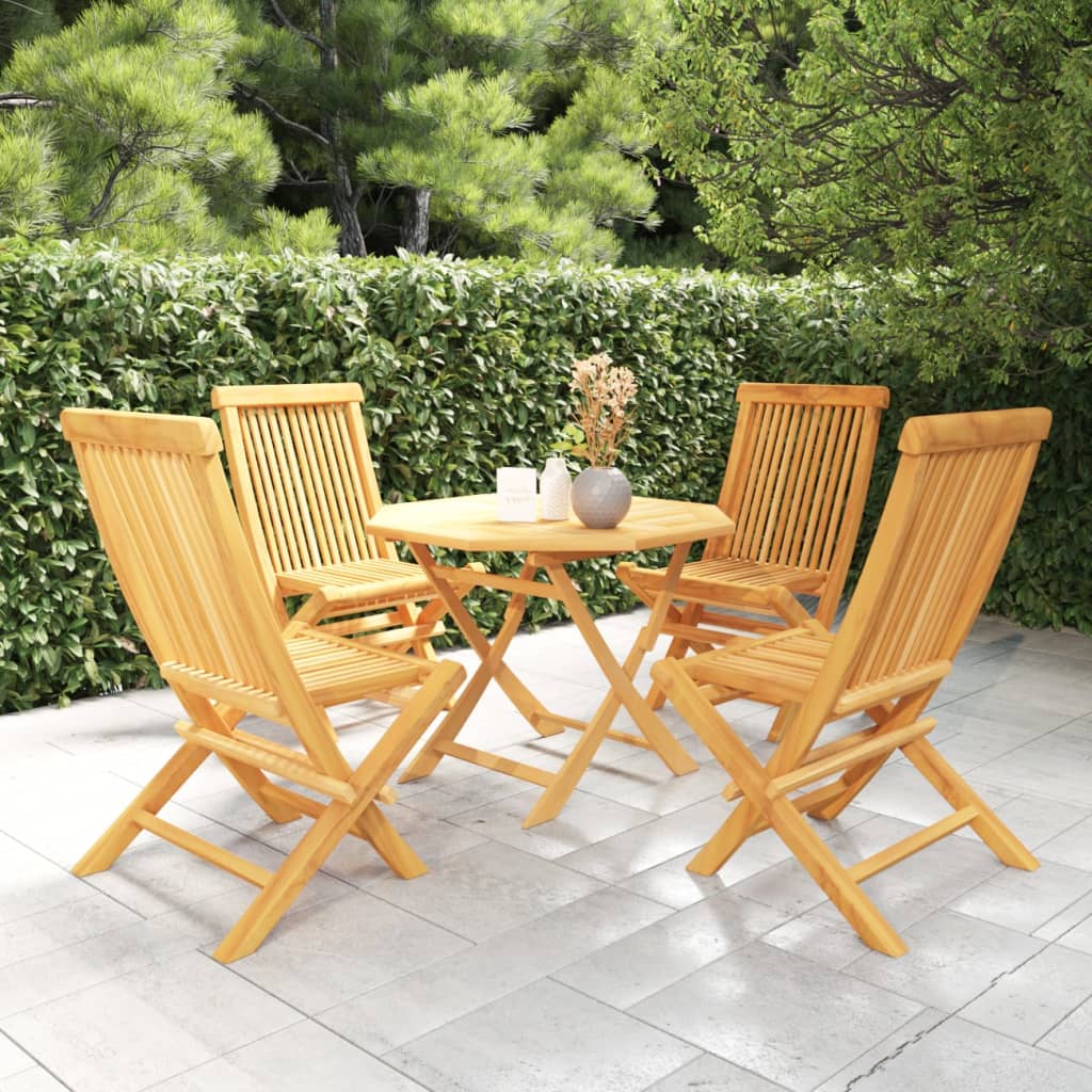 5-delige Tuinset massief teakhout is nu te koop bij PeponiXL, paradijselijk wonen!
