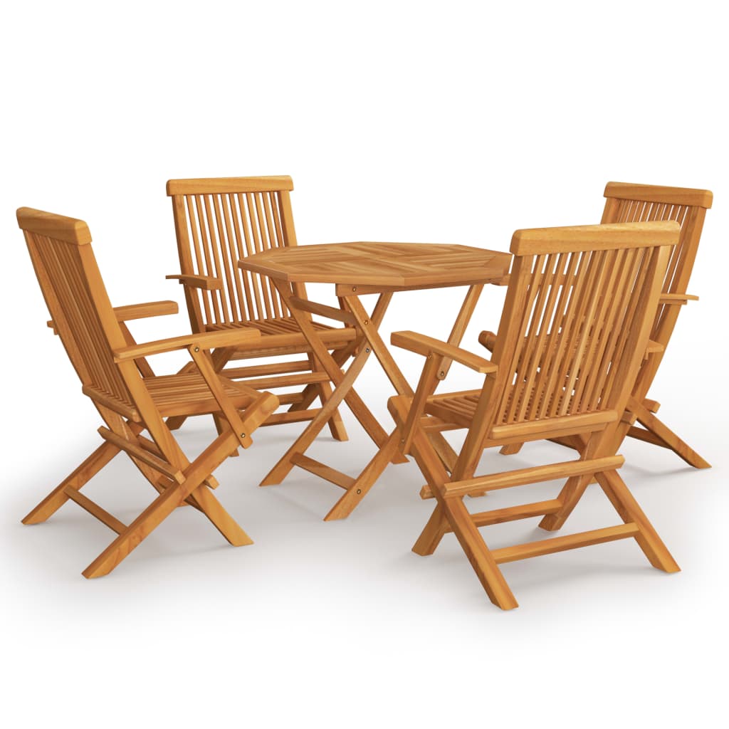 5-delige Tuinset massief teakhout is nu te koop bij PeponiXL, paradijselijk wonen!