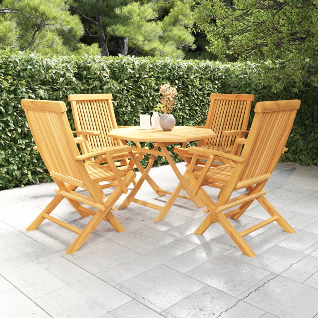 5-delige Tuinset massief teakhout is nu te koop bij PeponiXL, paradijselijk wonen!
