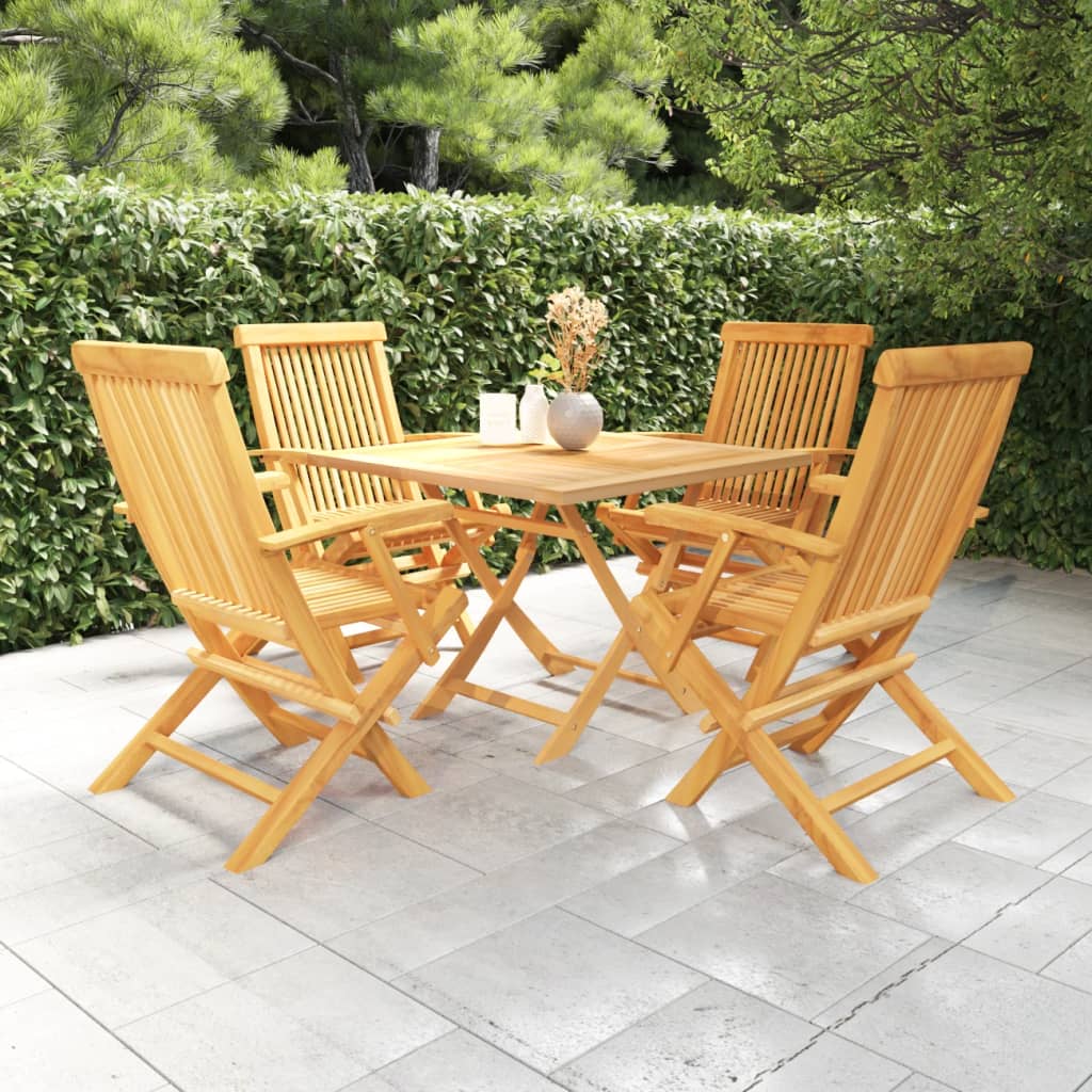 5-delige Tuinset massief teakhout is nu te koop bij PeponiXL, paradijselijk wonen!