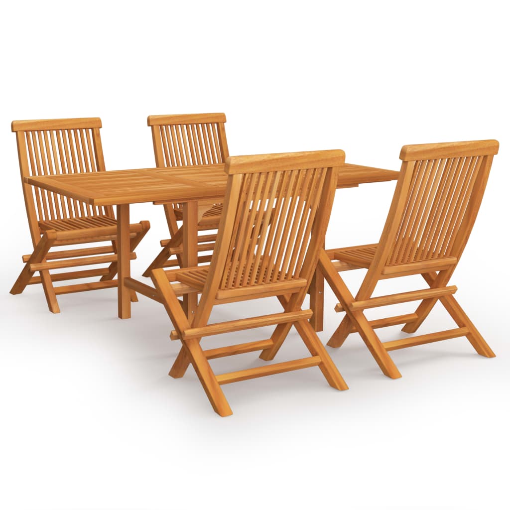 5-delige Tuinset massief teakhout is nu te koop bij PeponiXL, paradijselijk wonen!