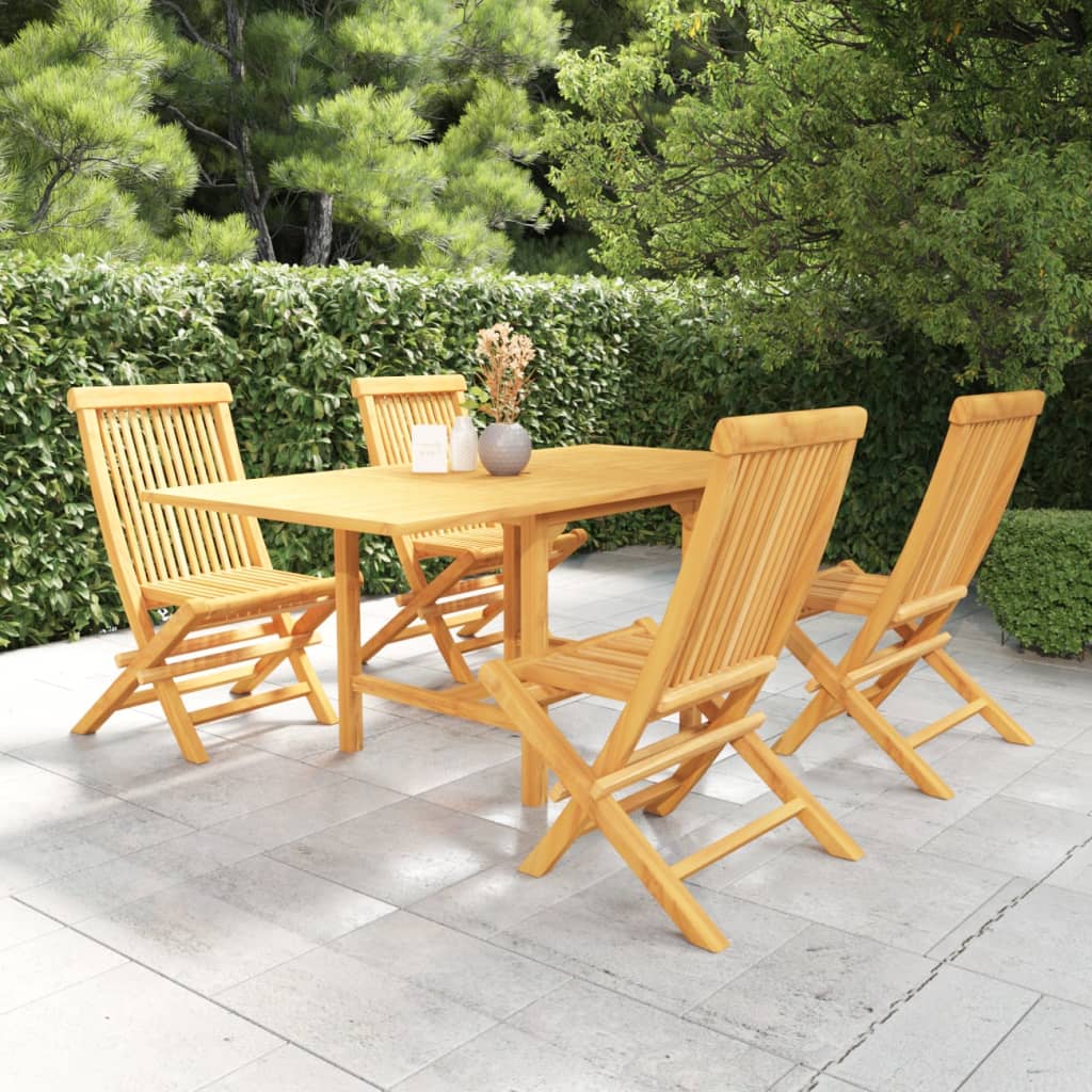 5-delige Tuinset massief teakhout is nu te koop bij PeponiXL, paradijselijk wonen!