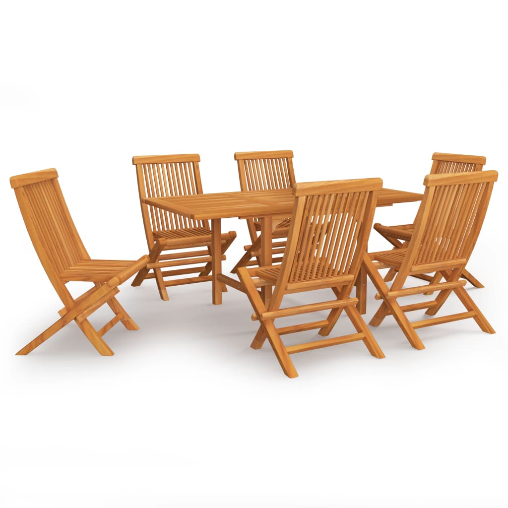 7-delige Tuinset massief teakhout is nu te koop bij PeponiXL, paradijselijk wonen!