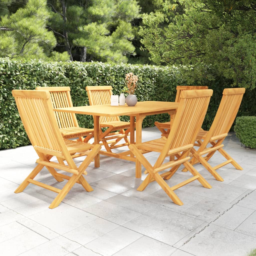 7-delige Tuinset massief teakhout is nu te koop bij PeponiXL, paradijselijk wonen!