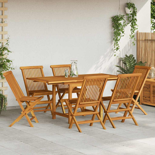 7-delige Tuinset massief teakhout is nu te koop bij PeponiXL, paradijselijk wonen!
