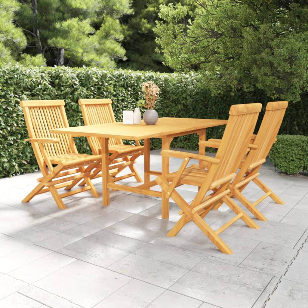 5-delige Tuinset massief teakhout is nu te koop bij PeponiXL, paradijselijk wonen!