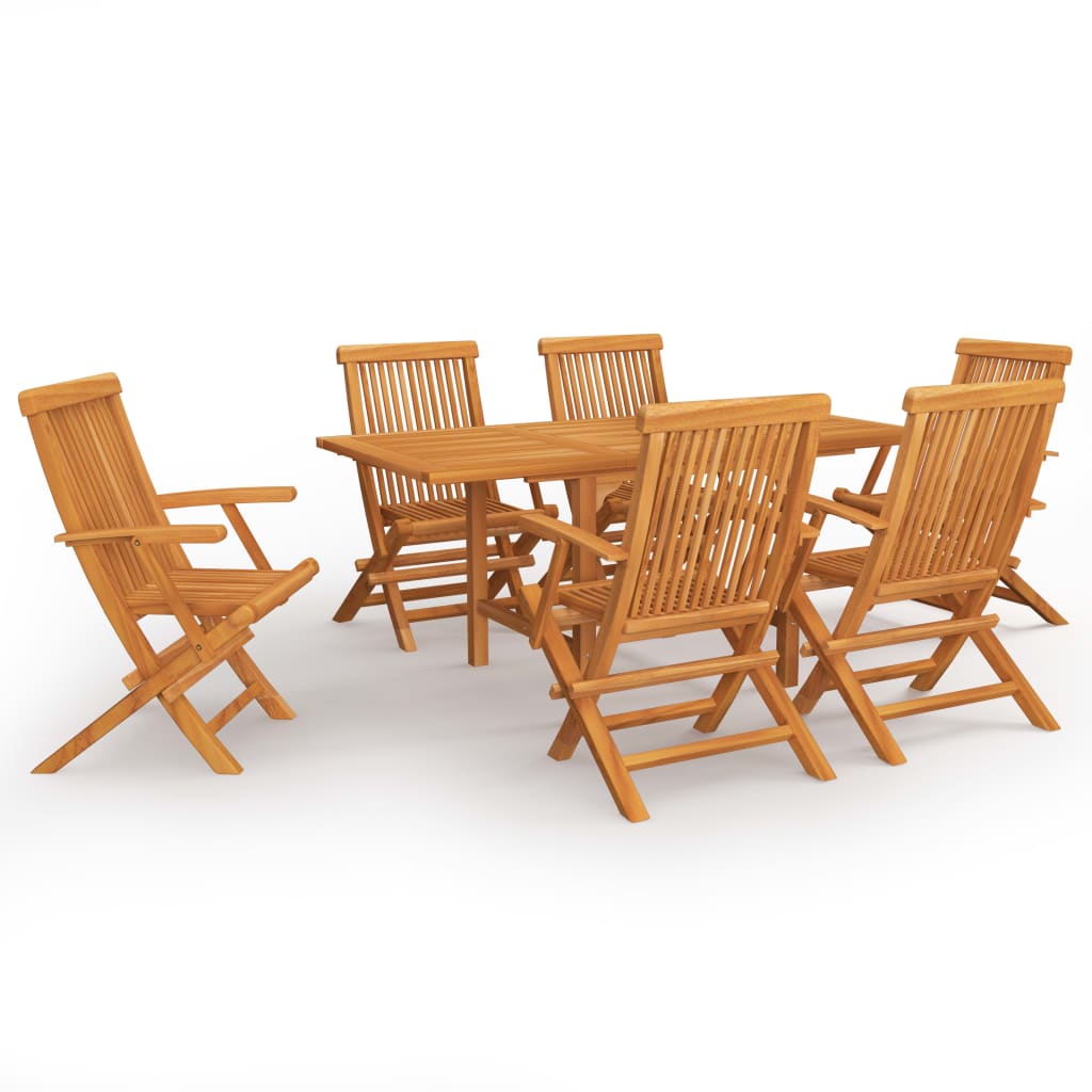 7-delige Tuinset massief teakhout is nu te koop bij PeponiXL, paradijselijk wonen!
