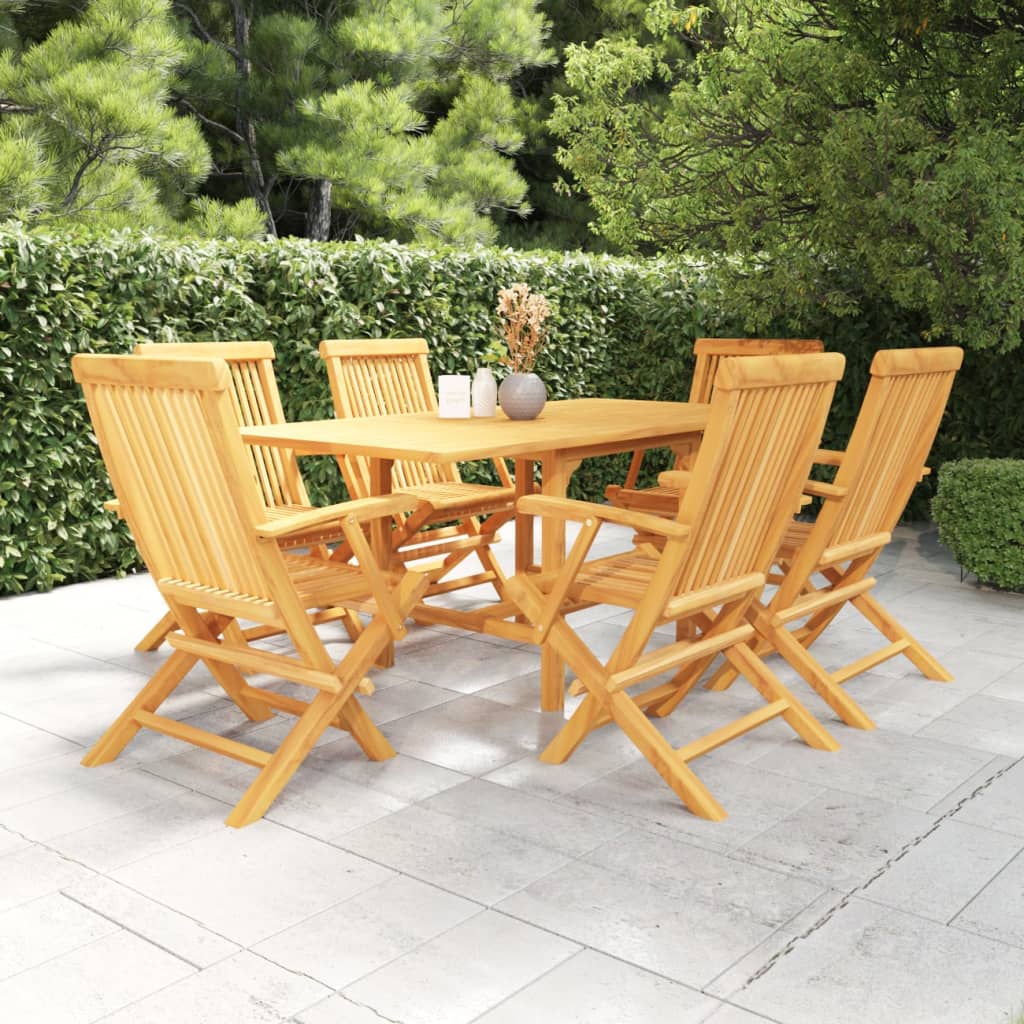 7-delige Tuinset massief teakhout is nu te koop bij PeponiXL, paradijselijk wonen!
