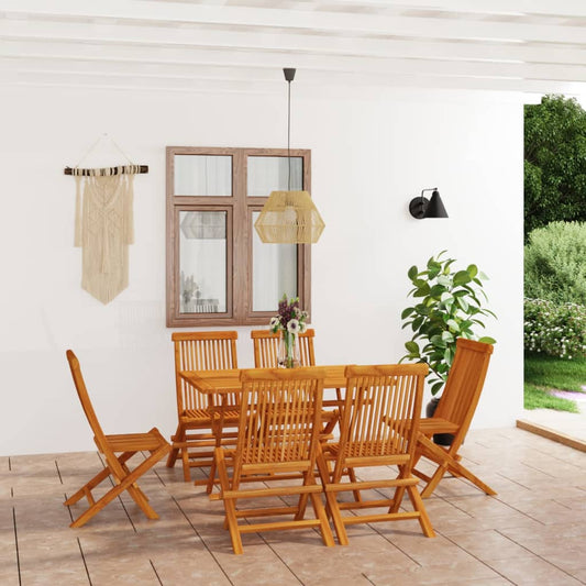 7-delige Tuinset massief teakhout is nu te koop bij PeponiXL, paradijselijk wonen!
