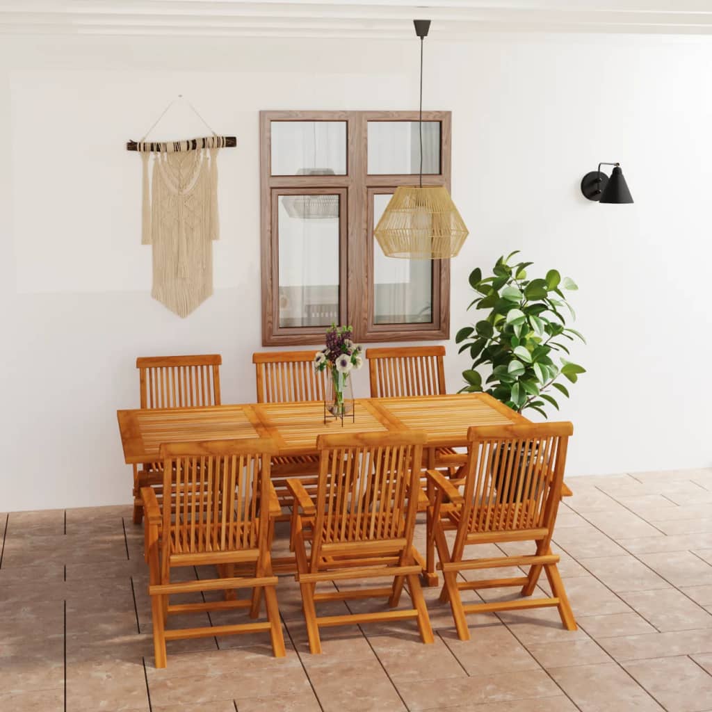 7-delige Tuinset massief teakhout is nu te koop bij PeponiXL, paradijselijk wonen!