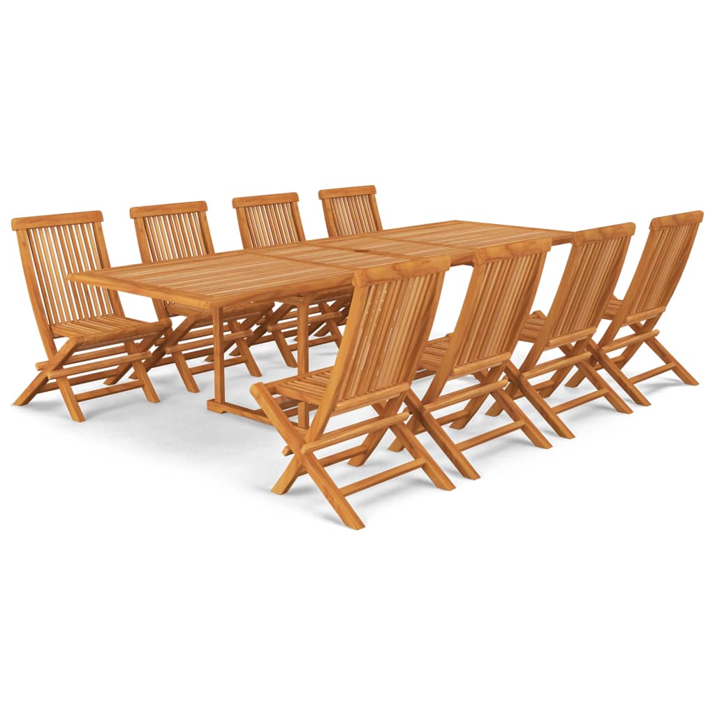 9-delige Tuinset massief teakhout is nu te koop bij PeponiXL, paradijselijk wonen!