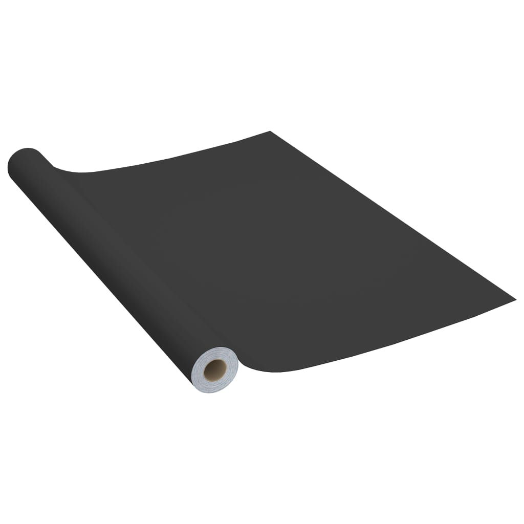Meubelfolies zelfklevend 2 st 500x90 cm PVC zwart is nu te koop bij PeponiXL, paradijselijk wonen!