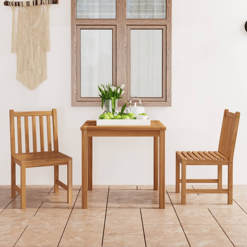 3-delige tuinset 80x80 cm massief teakhout is nu te koop bij PeponiXL, paradijselijk wonen!