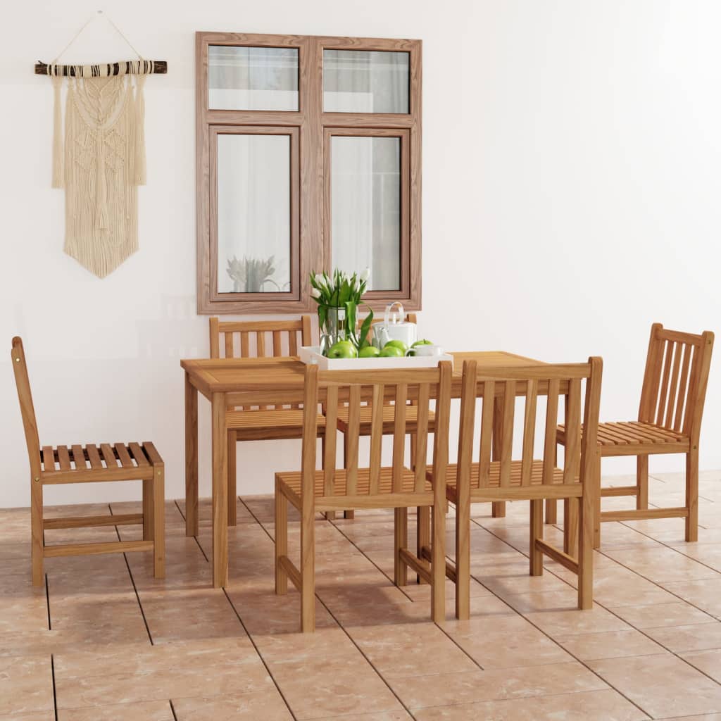 7-delige tuinset 150x90 cm massief teakhout is nu te koop bij PeponiXL, paradijselijk wonen!