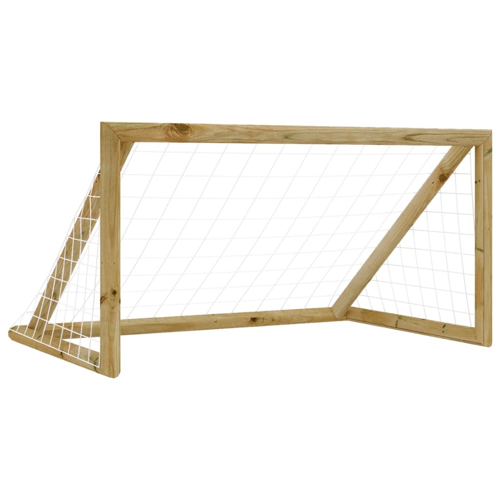 Voetbaldoel met net 160x80x100 cm geïmpregneerd grenenhout is nu te koop bij PeponiXL, paradijselijk wonen!