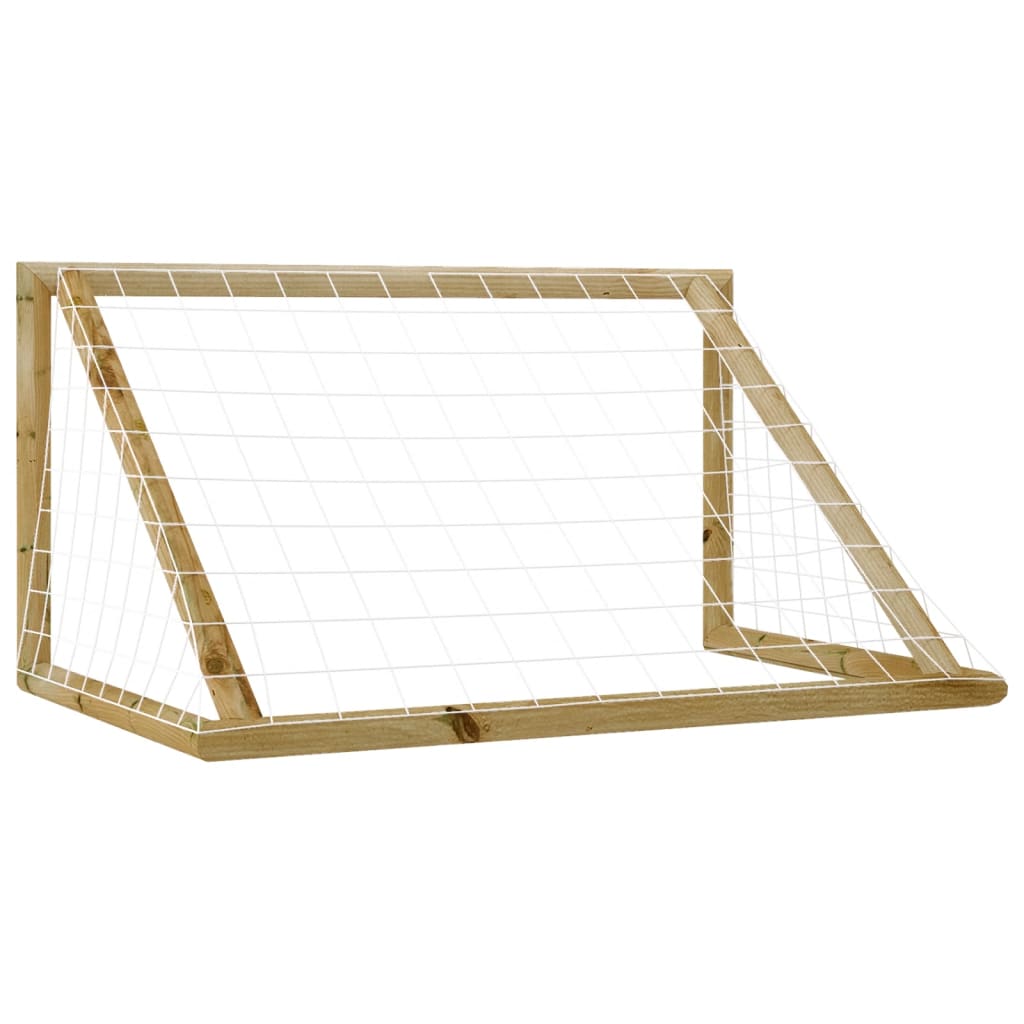 Voetbaldoel met net 160x80x100 cm geïmpregneerd grenenhout is nu te koop bij PeponiXL, paradijselijk wonen!