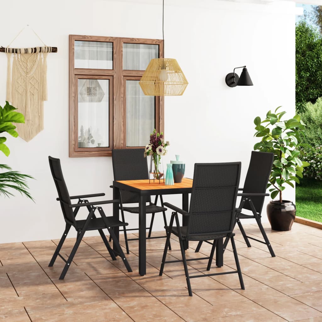 5-delige Tuinset zwart en bruin is nu te koop bij PeponiXL, paradijselijk wonen!
