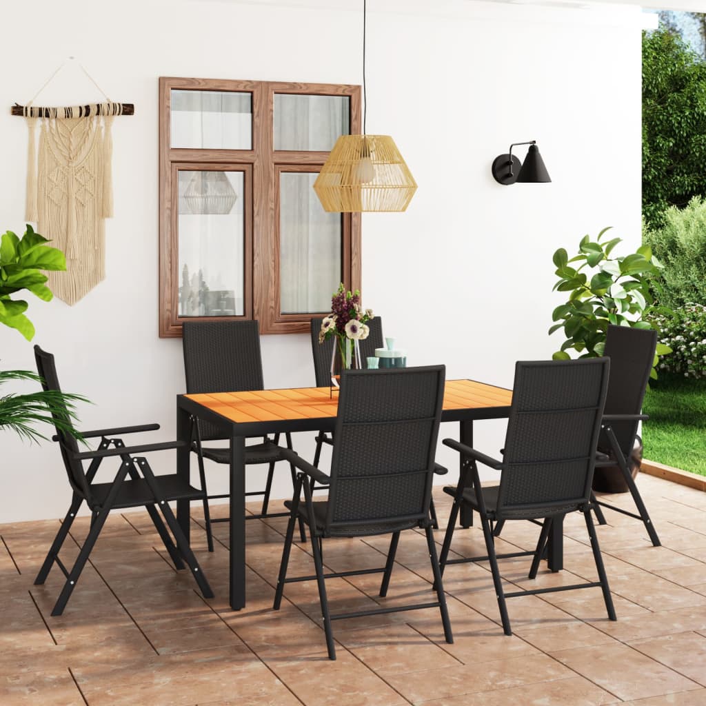 7-delige Tuinset zwart en bruin is nu te koop bij PeponiXL, paradijselijk wonen!