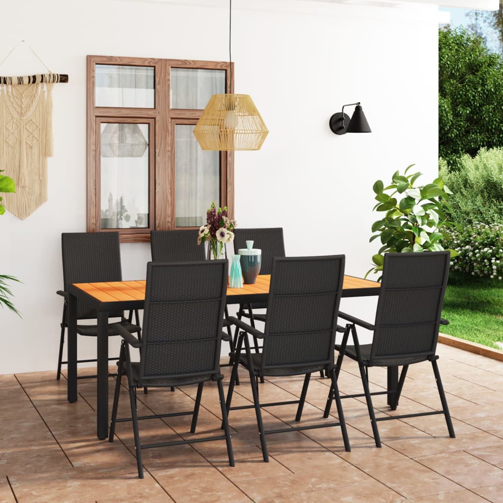 7-delige Tuinset zwart en bruin is nu te koop bij PeponiXL, paradijselijk wonen!