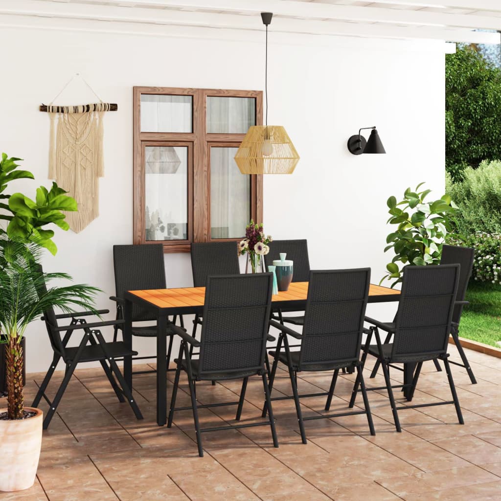 9-delige Tuinset zwart en bruin is nu te koop bij PeponiXL, paradijselijk wonen!