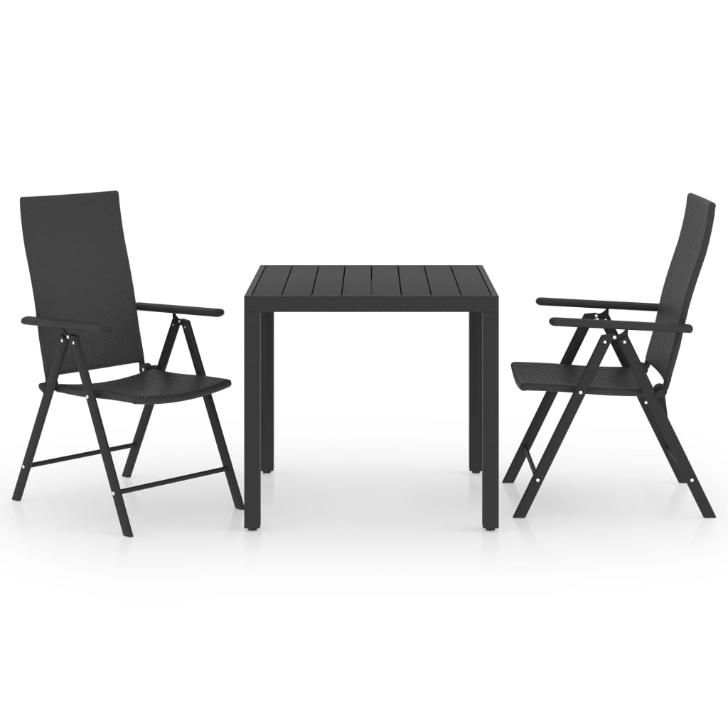 3-delige Tuinset zwart is nu te koop bij PeponiXL, paradijselijk wonen!