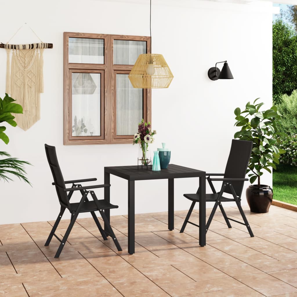 3-delige Tuinset zwart is nu te koop bij PeponiXL, paradijselijk wonen!