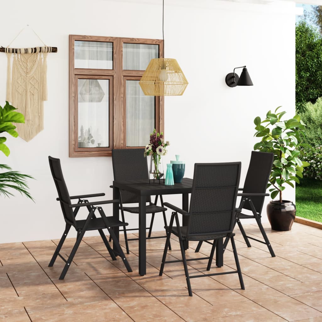 5-delige Tuinset zwart is nu te koop bij PeponiXL, paradijselijk wonen!