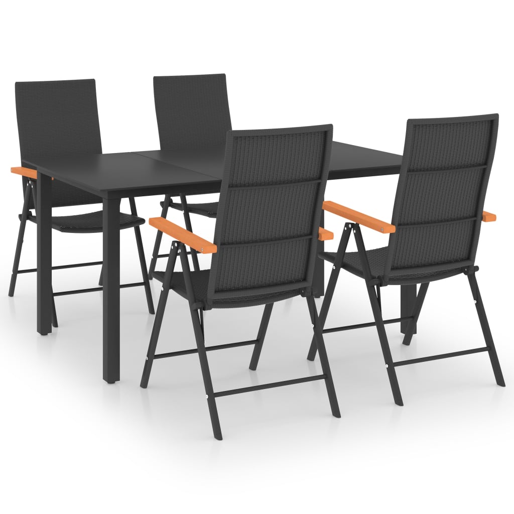 5-delige Tuinset zwart en bruin is nu te koop bij PeponiXL, paradijselijk wonen!