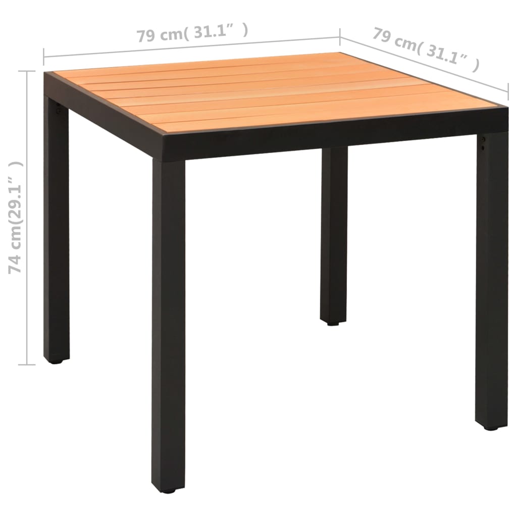 5-delige Tuinset zwart en bruin