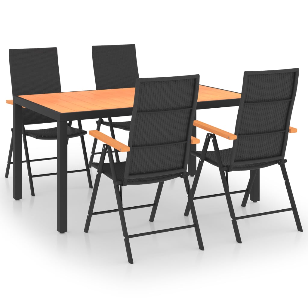 5-delige Tuinset zwart en bruin