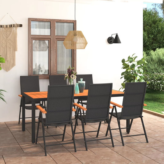 7-delige Tuinset zwart en bruin is nu te koop bij PeponiXL, paradijselijk wonen!