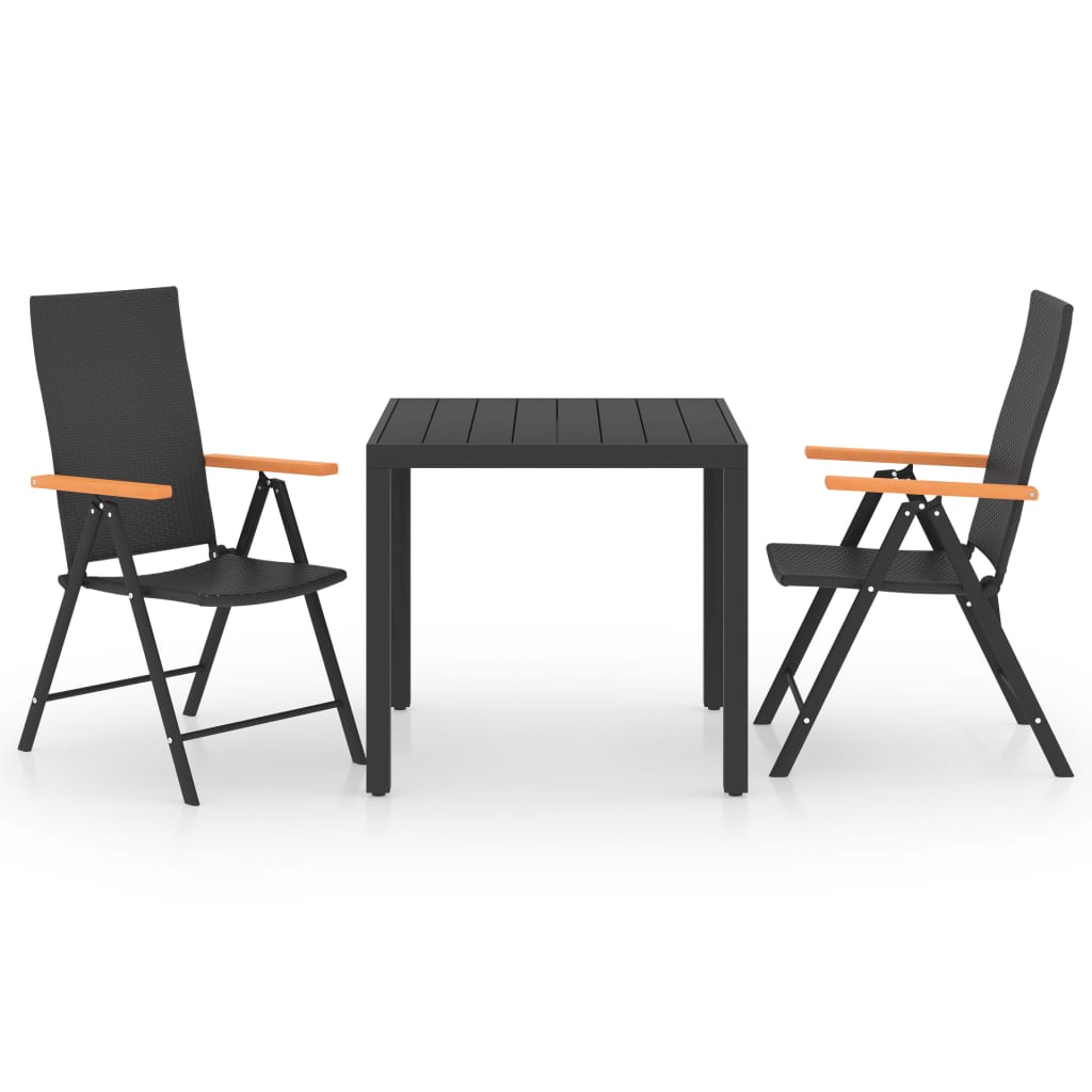 3-delige Tuinset zwart en bruin is nu te koop bij PeponiXL, paradijselijk wonen!