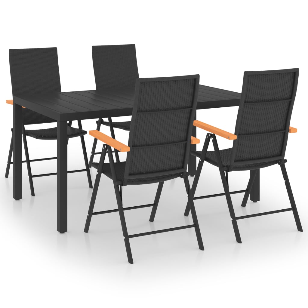 5-delige Tuinset zwart en bruin