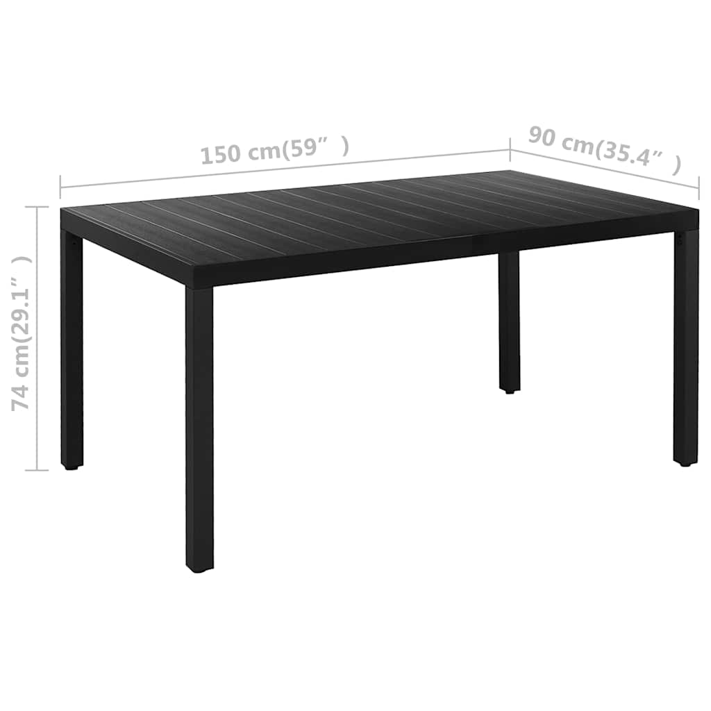 5-delige Tuinset zwart en bruin