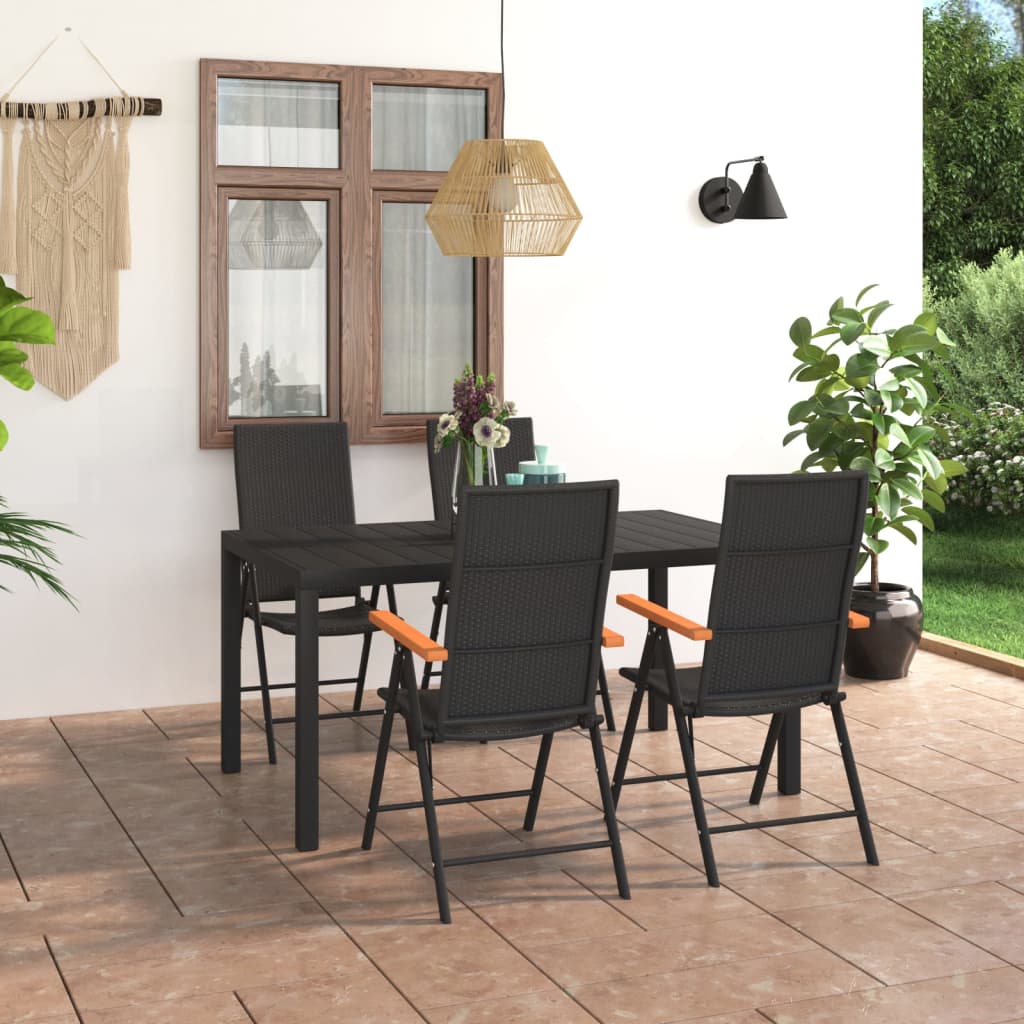 5-delige Tuinset zwart en bruin