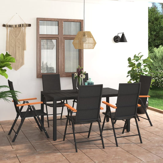 7-delige Tuinset zwart en bruin is nu te koop bij PeponiXL, paradijselijk wonen!