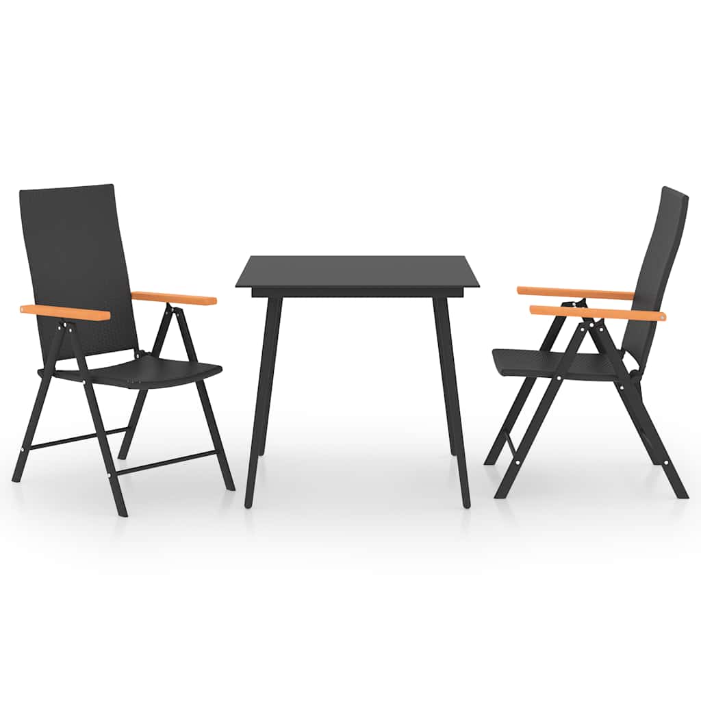 3-delige Tuinset zwart en bruin is nu te koop bij PeponiXL, paradijselijk wonen!