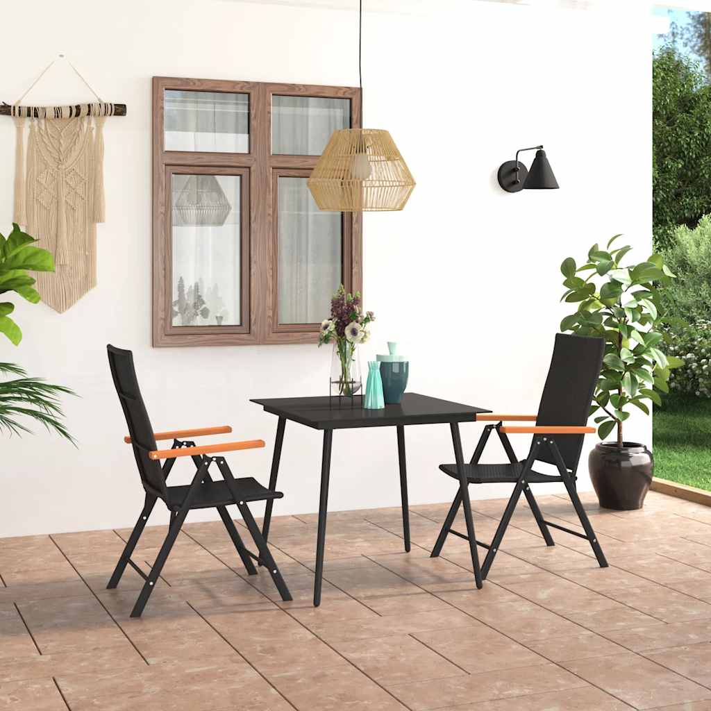 3-delige Tuinset zwart en bruin is nu te koop bij PeponiXL, paradijselijk wonen!