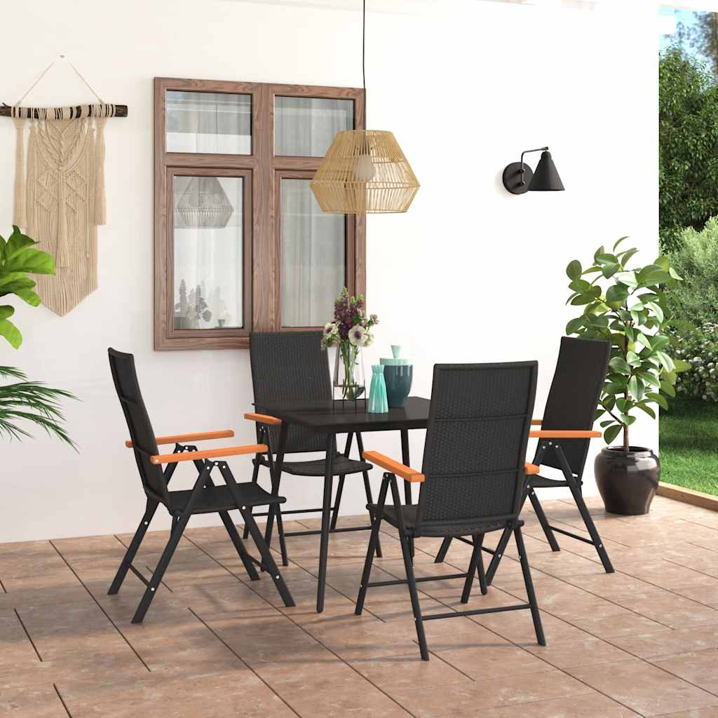 5-delige Tuinset zwart en bruin is nu te koop bij PeponiXL, paradijselijk wonen!
