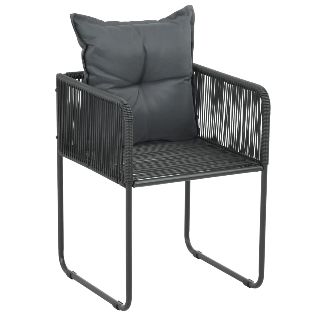 5-delige Tuinset PVC-rattan zwart is nu te koop bij PeponiXL, paradijselijk wonen!