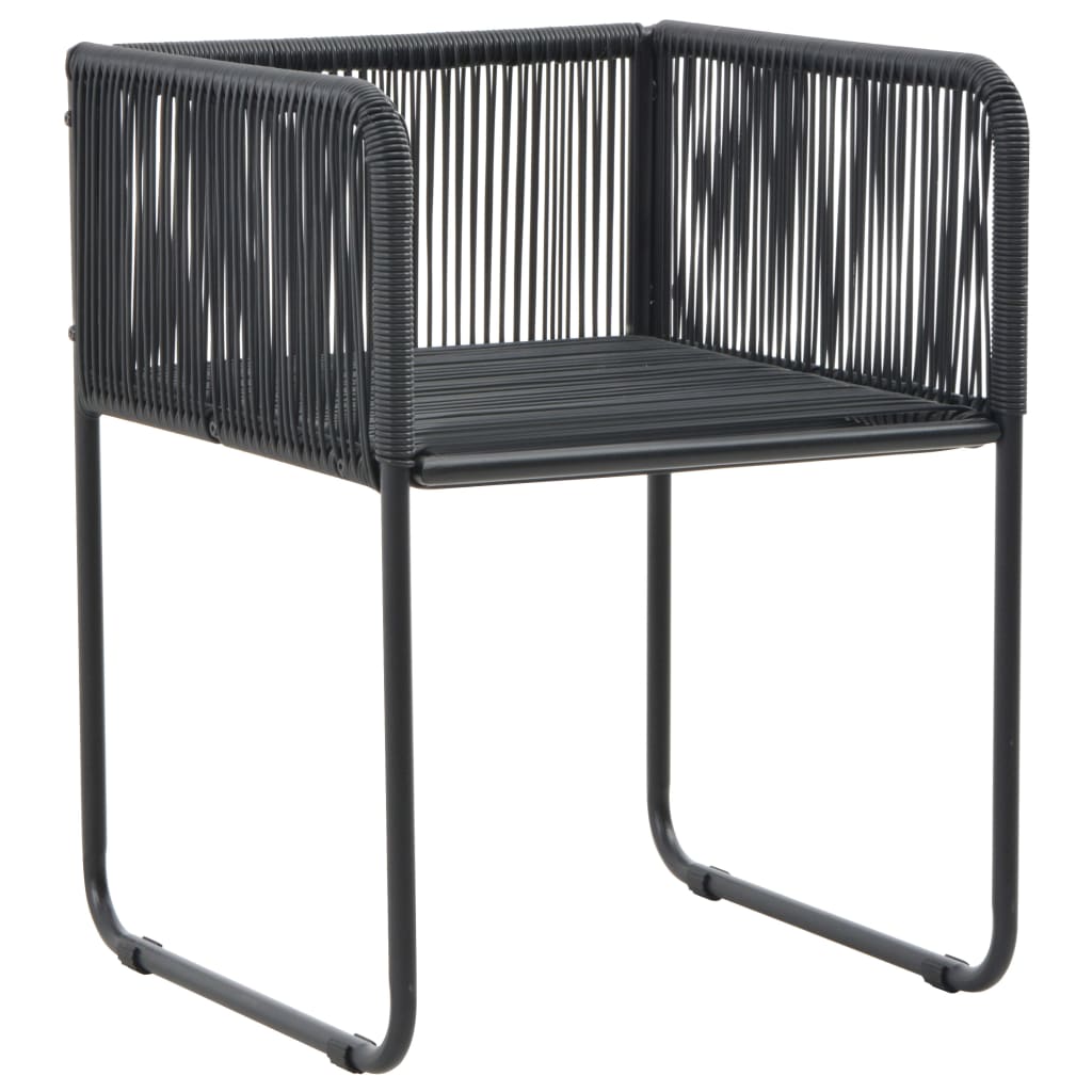 5-delige Tuinset PVC-rattan zwart is nu te koop bij PeponiXL, paradijselijk wonen!