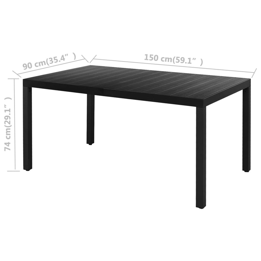 5-delige Tuinset PVC-rattan zwart is nu te koop bij PeponiXL, paradijselijk wonen!
