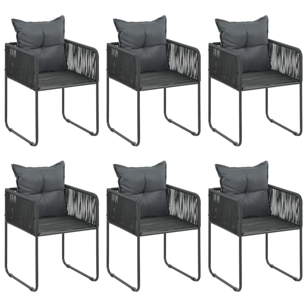 7-delige Tuinset PVC-rattan zwart is nu te koop bij PeponiXL, paradijselijk wonen!