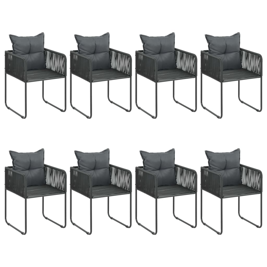 9-delige Tuinset PVC-rattan zwart en bruin is nu te koop bij PeponiXL, paradijselijk wonen!