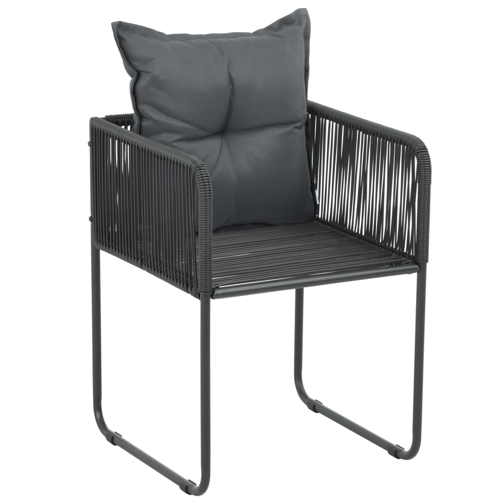 9-delige Tuinset PVC-rattan zwart en bruin is nu te koop bij PeponiXL, paradijselijk wonen!