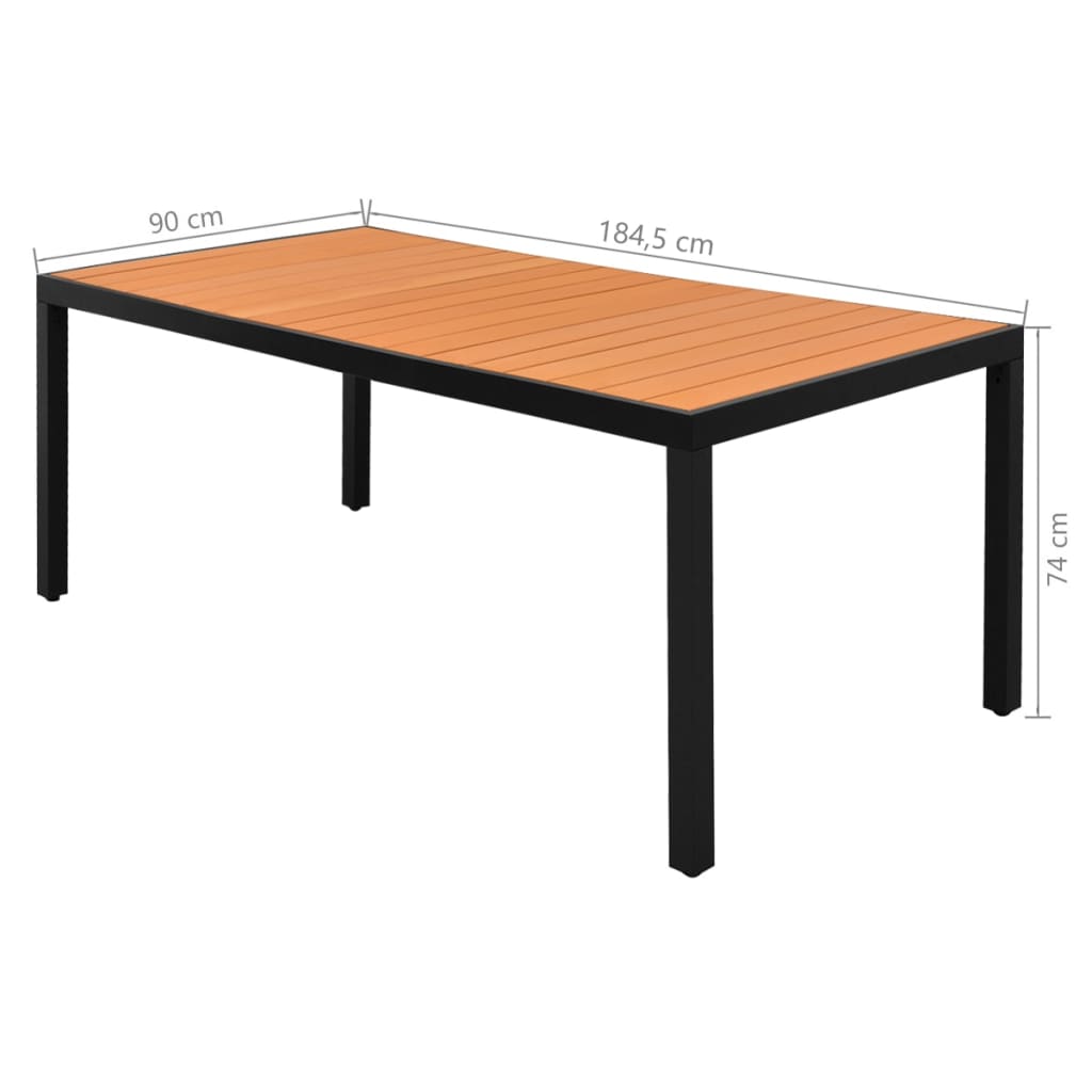 9-delige Tuinset PVC-rattan zwart en bruin is nu te koop bij PeponiXL, paradijselijk wonen!